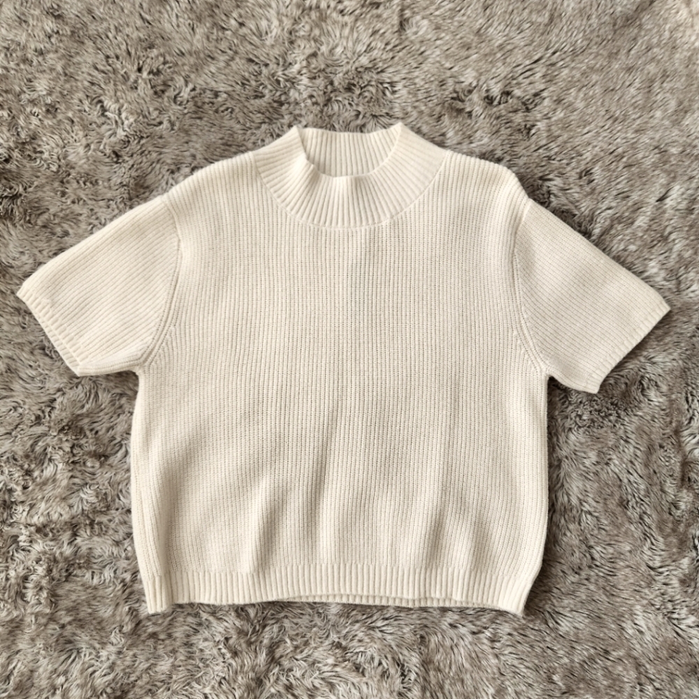 Saturday Sunday By Anthropologie Mock Neck Short Sleeve Knit Sweater Size‎ 1X